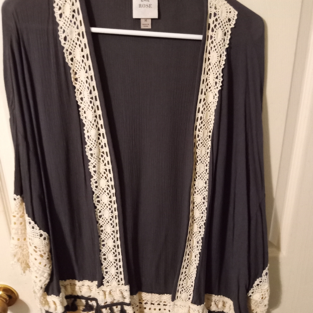 Gray cardigan
